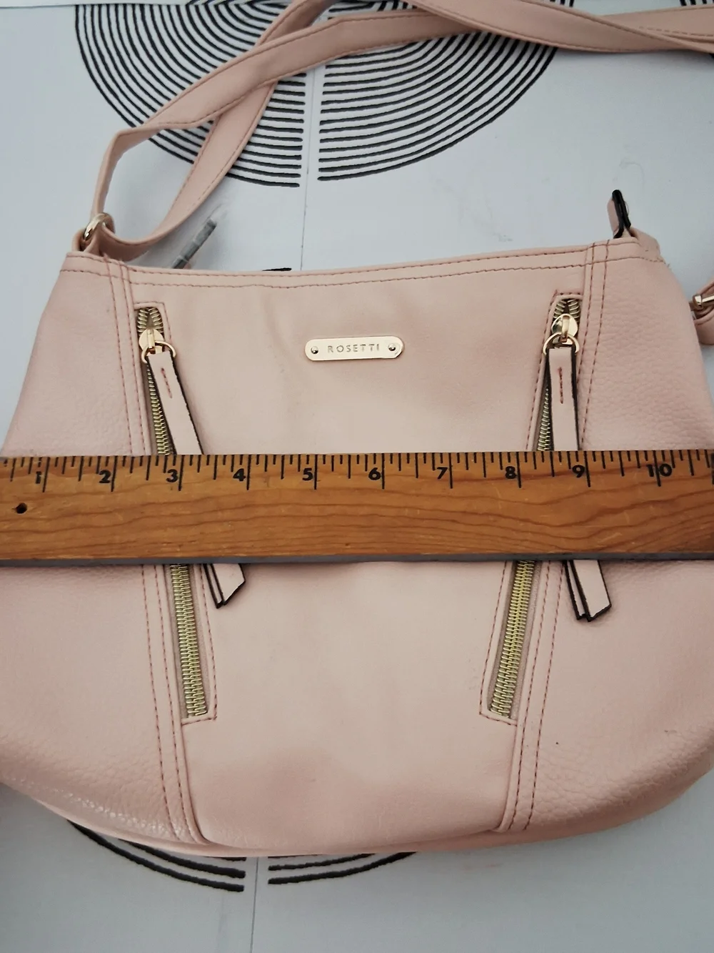 Rosetti Womens Blush Powder Pink Y2K Cargo Chic Romantic Casual Shoulder Purse